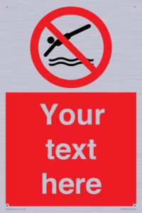 Custom prohibition no diving